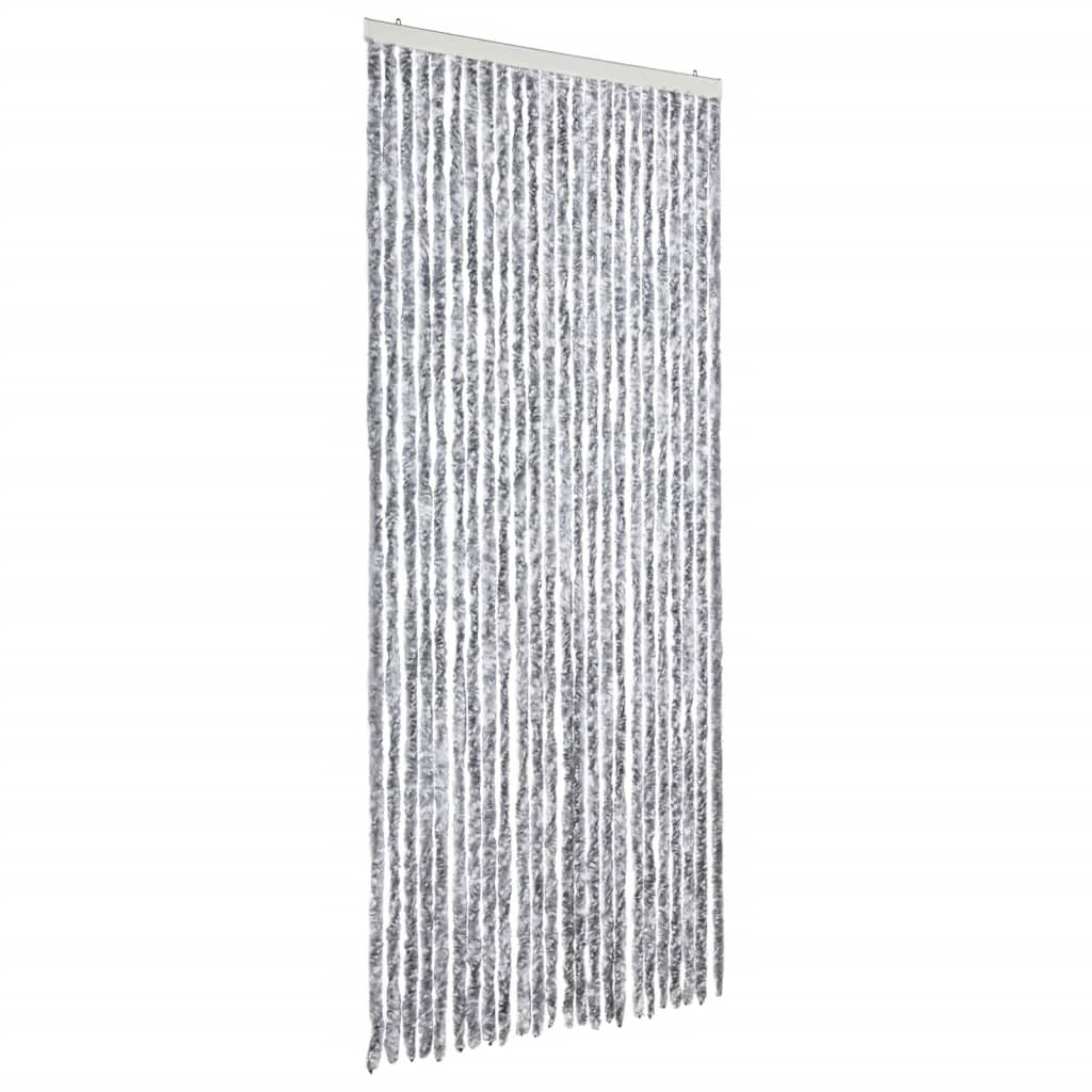 Zastor protiv insekata sivo-bijeli 100 x 220 cm šenil