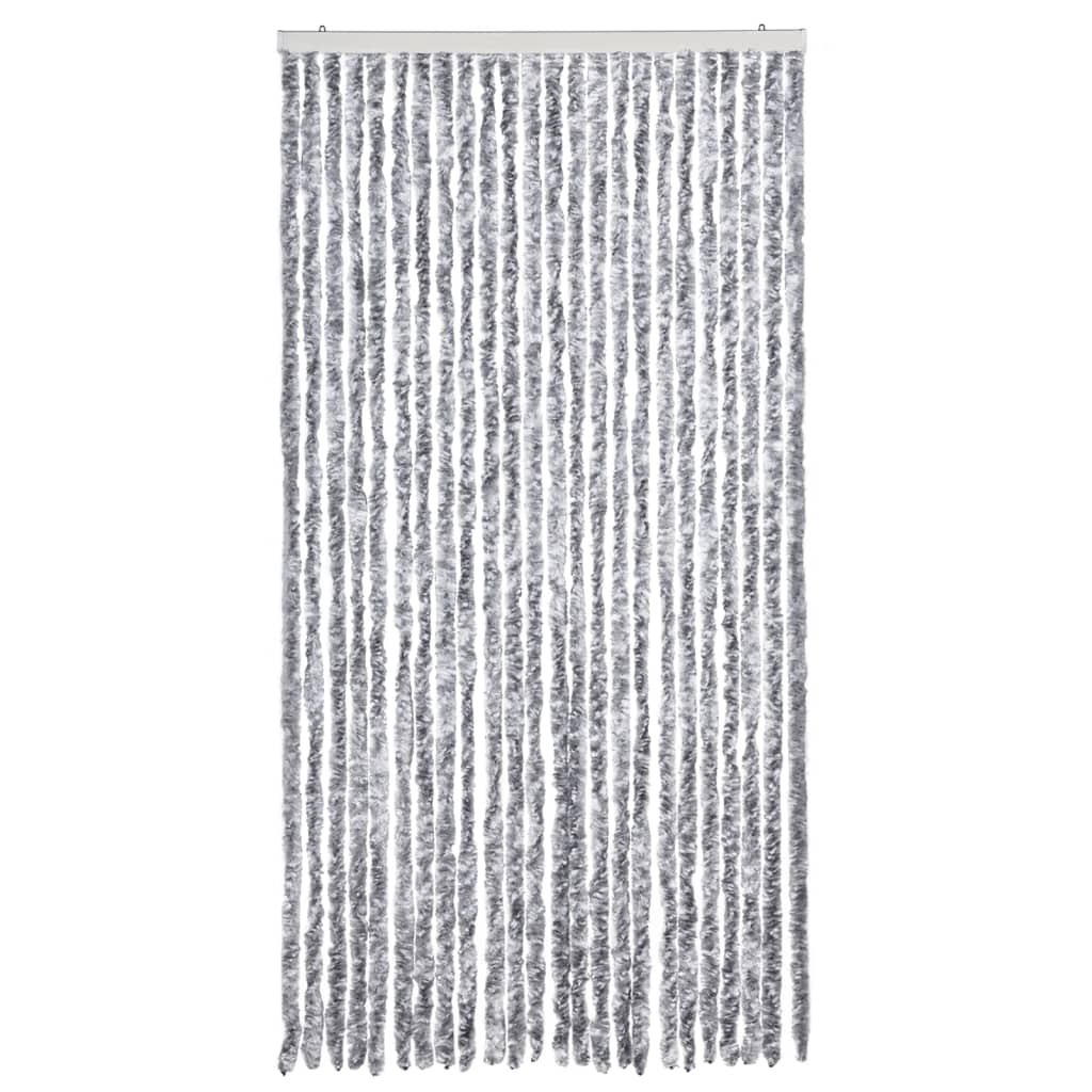 Zastor protiv insekata sivo-bijeli 100 x 220 cm šenil