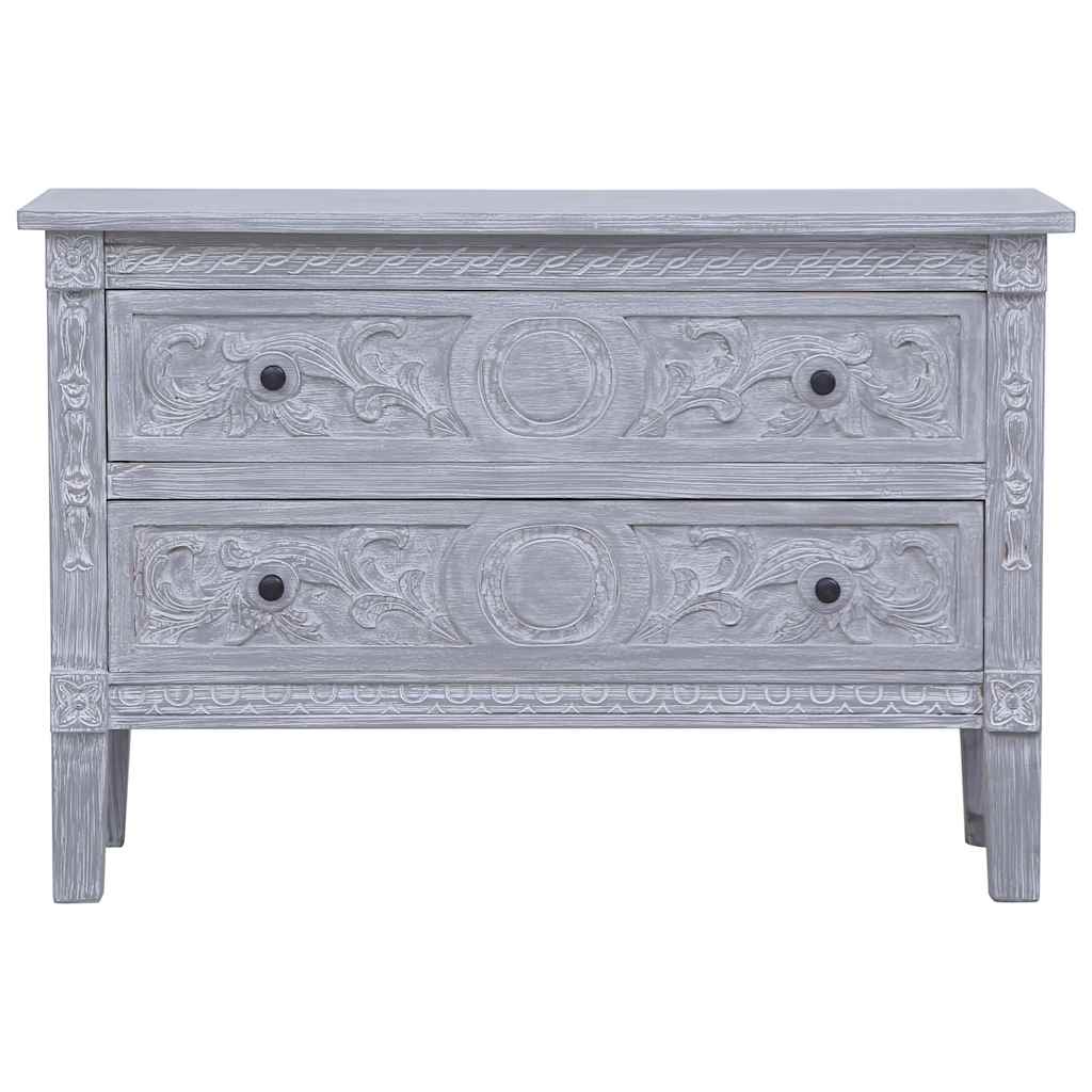 Komoda s 2 ladice 90 x 30 x 60 cm od masivnog drva mahagonija