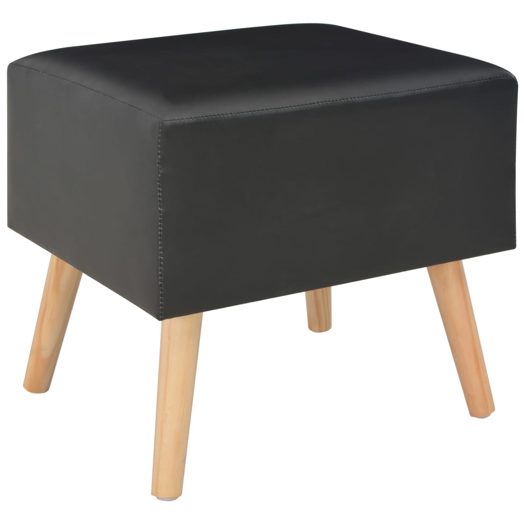 Noćni ormarići 2 kom crni 40 x 35 x 40 cm od umjetne kože