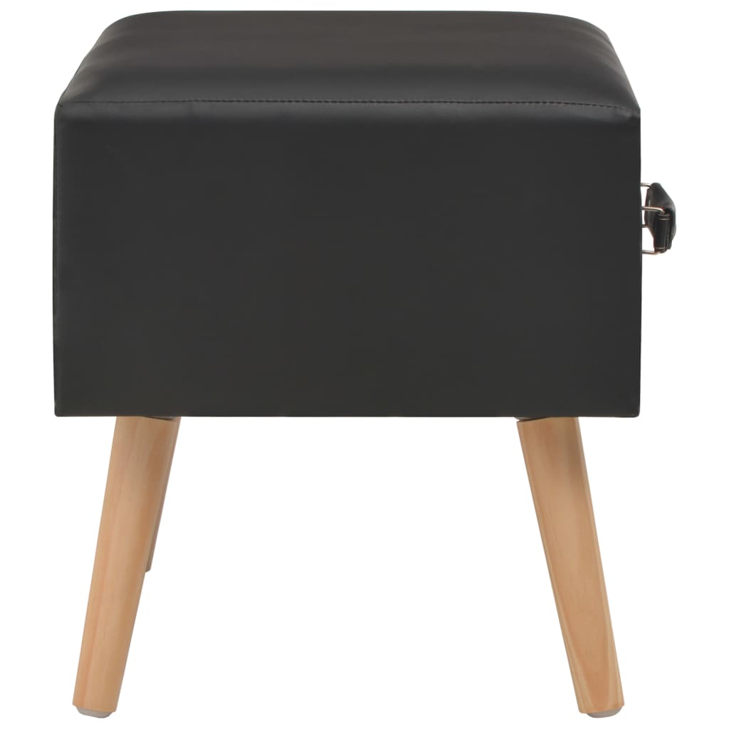Noćni ormarići 2 kom crni 40 x 35 x 40 cm od umjetne kože