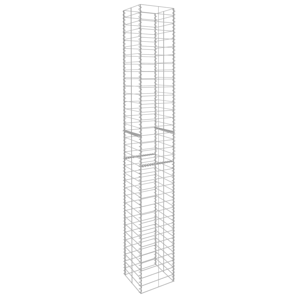 Gabionske košare 3 kom od pocinčanog čelika 25 x 25 x 197 cm