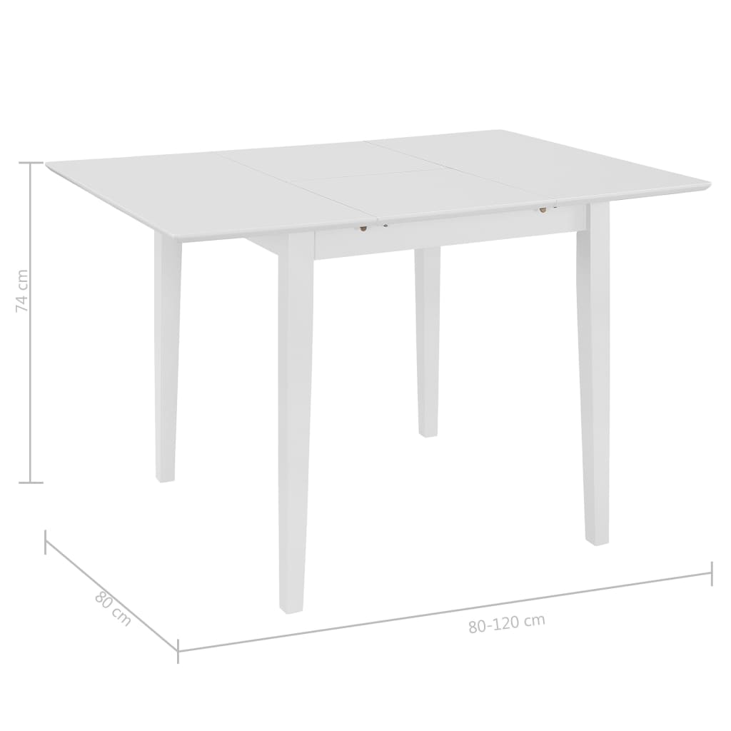 5-dijelni blagovaonski set od MDF-a bijeli