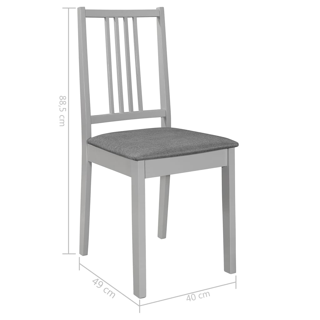 5-dijelni blagovaonski set od MDF-a sivi