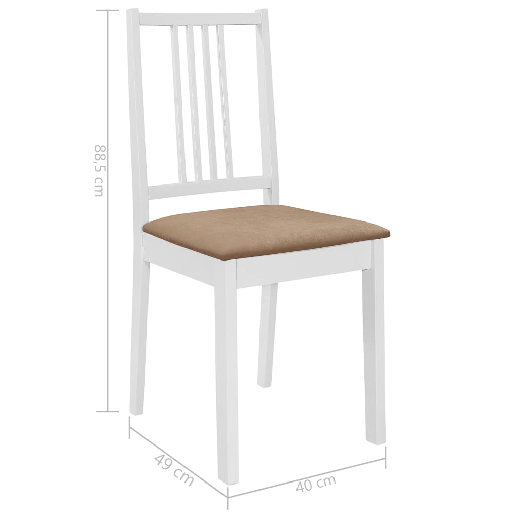 5-dijelni blagovaonski set od MDF-a bijeli