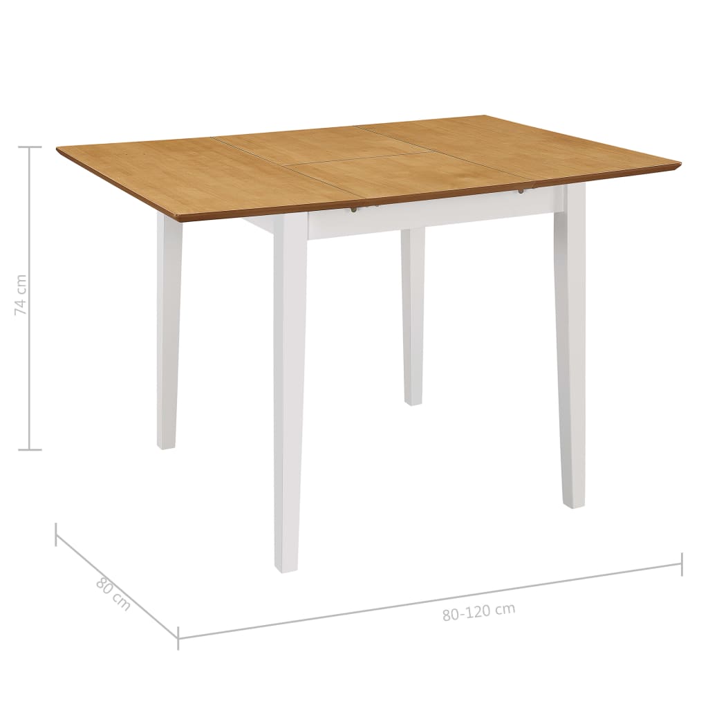 276409  5 Piece Dining Set MDF White (247625+247635)