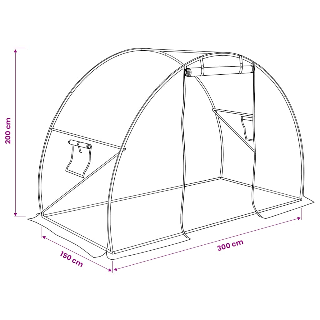 Plastenik 4,5 m² 300 x 150 x 200 cm