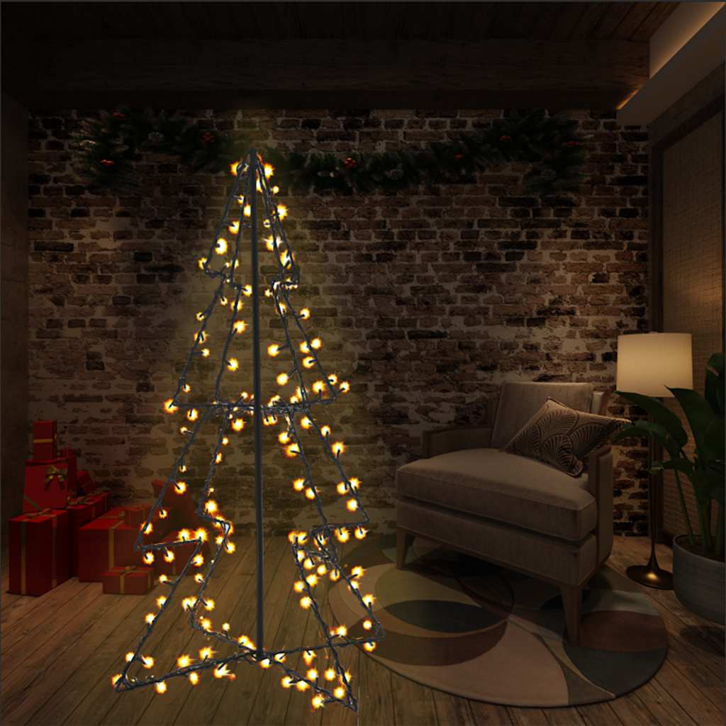 Stožasto božićno drvce unutarnje i vanjsko 160 LED 78 x 120 cm