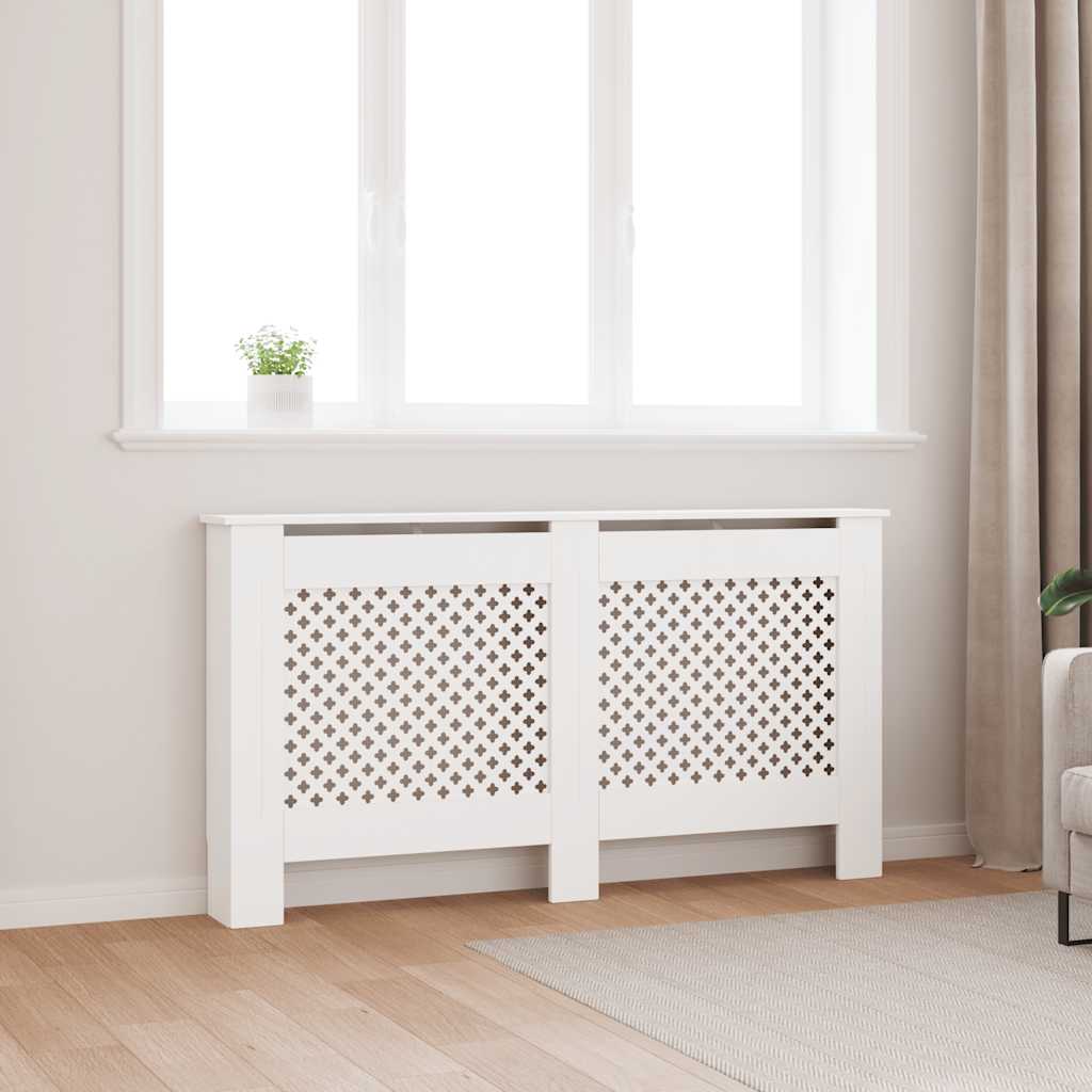 Pokrov za radijator bijeli 152 x 19 x 81,5 cm MDF