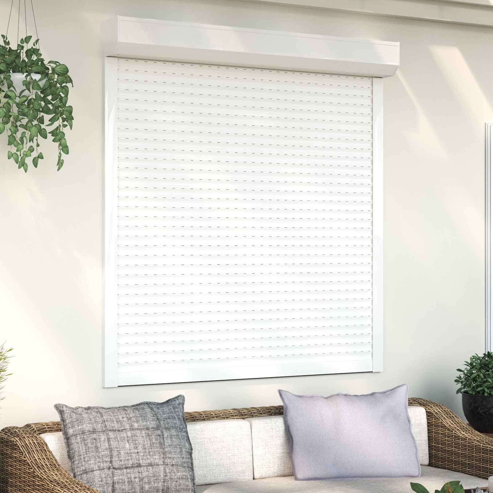 Roletna Bijeli 130 x 140 cm Aluminij i poliuretan