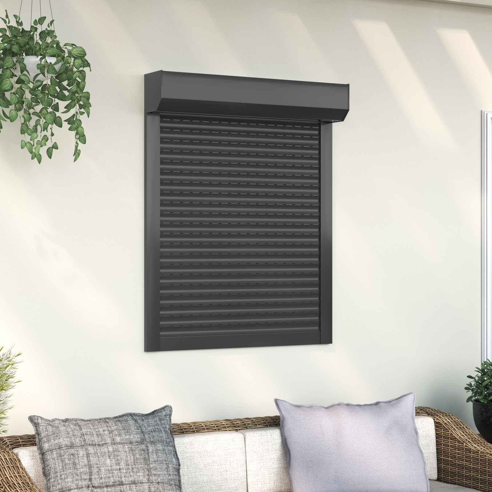 Roletna Antracit 70 x 100 cm Aluminij i poliuretan