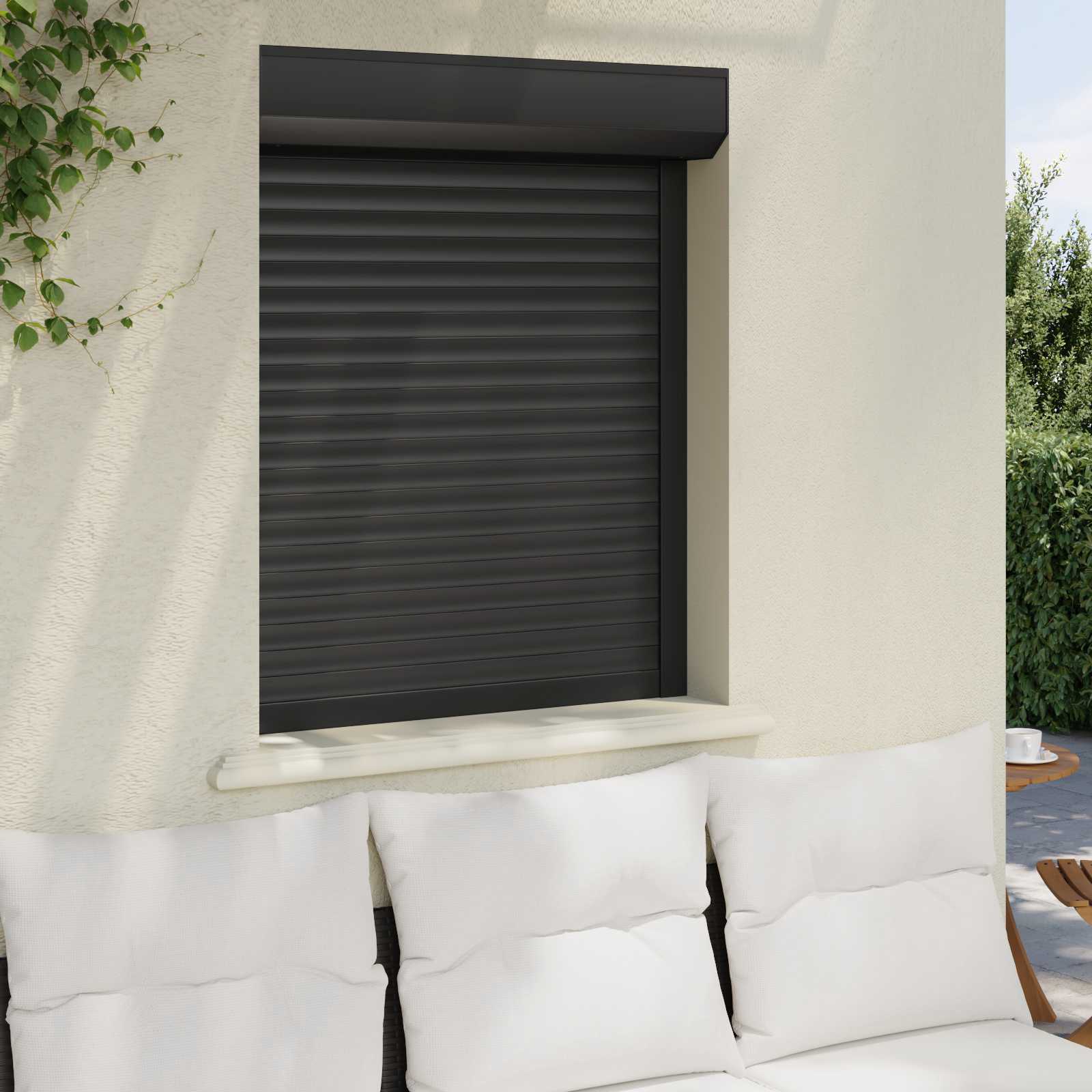 Roletna Antracit 80 x 100 cm Aluminij i poliuretan