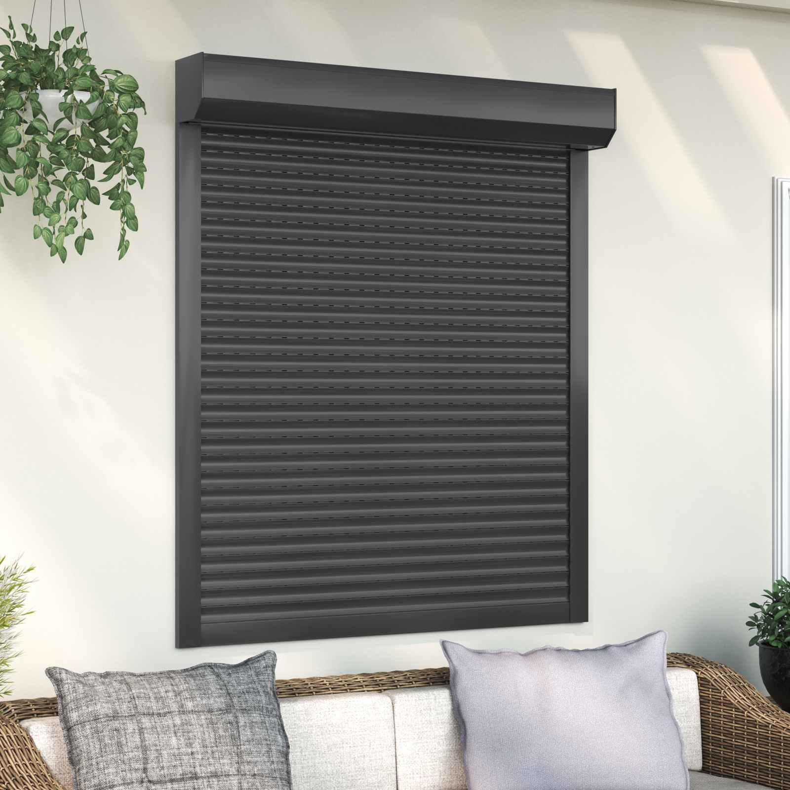 Roletna Antracit 110 x 130 cm Aluminij i poliuretan