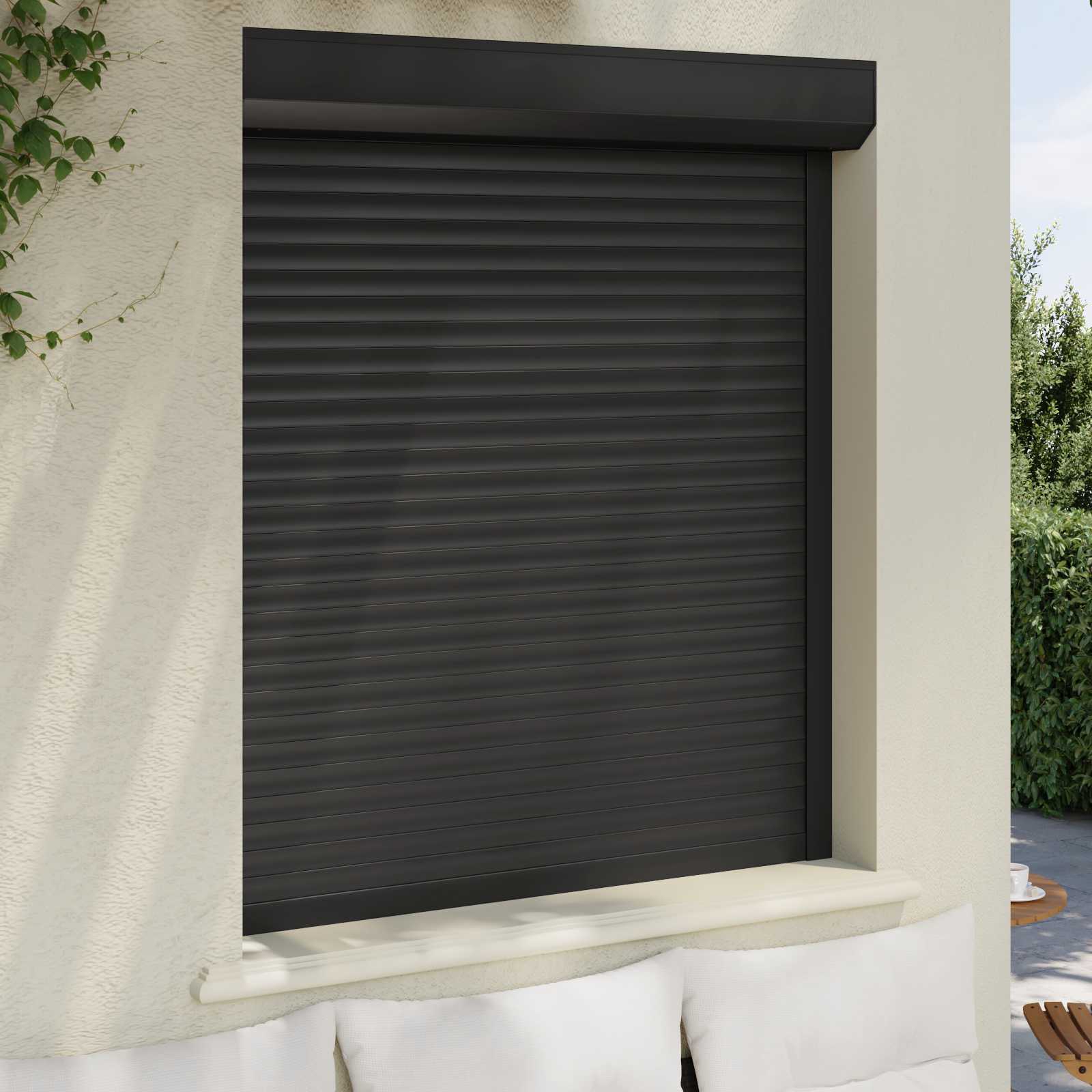 Roletna Antracit 110 x 130 cm Aluminij i poliuretan