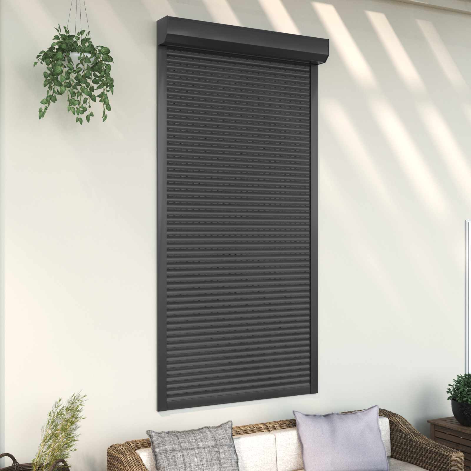 Roletna Antracit 110 x 220 cm Aluminij i poliuretan