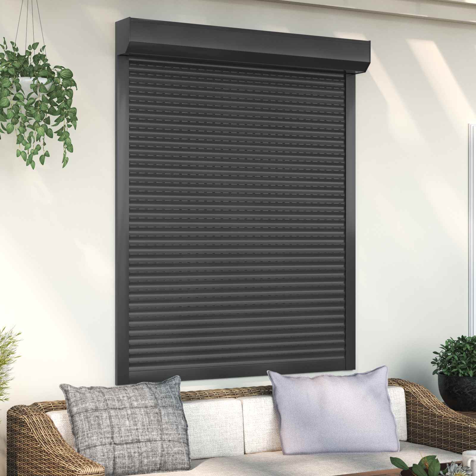 Roletna Antracit 120 x 150 cm Aluminij i poliuretan
