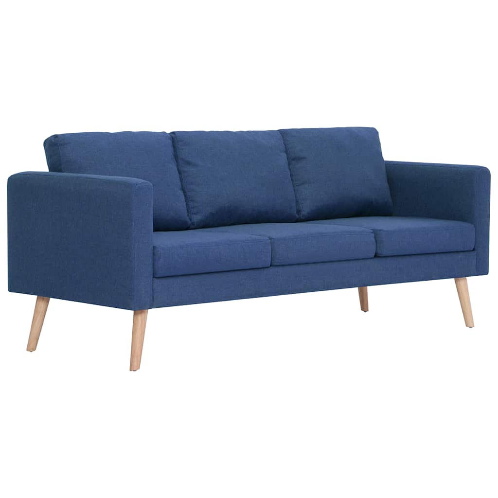 2-dijelni set sofa od tkanine plavi