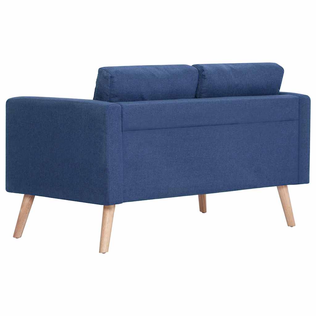 2-dijelni set sofa od tkanine plavi