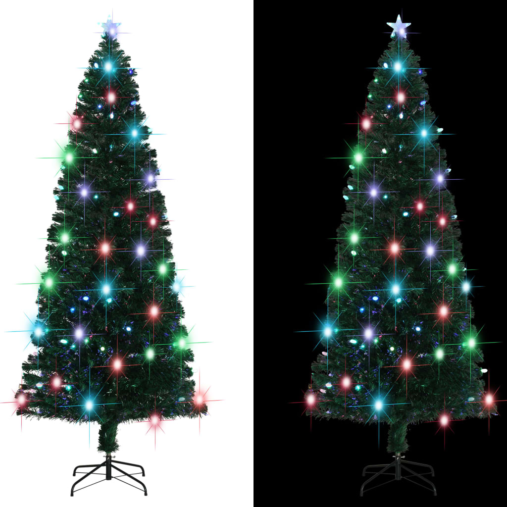 Osvijetljeno božićno drvce sa stalkom i LED 240 cm optička vlakna