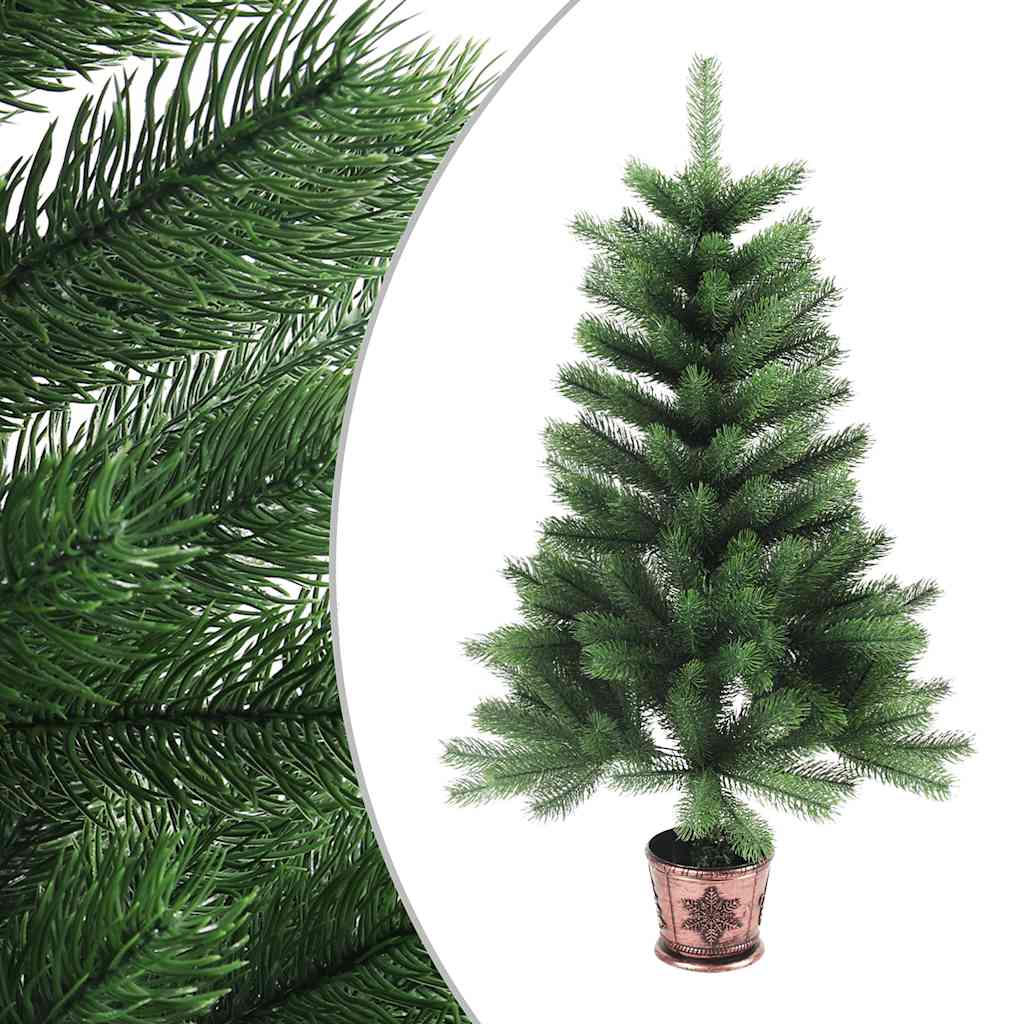 Umjetno božićno drvce s realističnim iglicama 90 cm zeleno