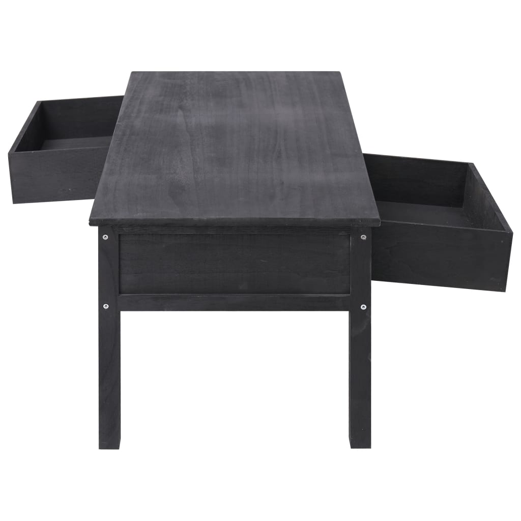 Stolić za kavu crni 100 x 50 x 45 cm drveni