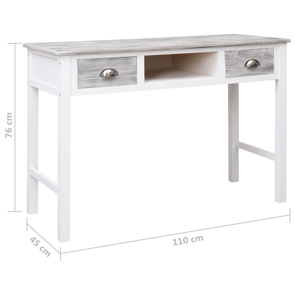 Pisaći stol sivi 110 x 45 x 76 cm drveni