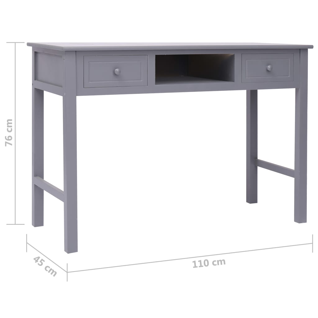 Pisaći stol sivi 110 x 45 x 76 cm drveni