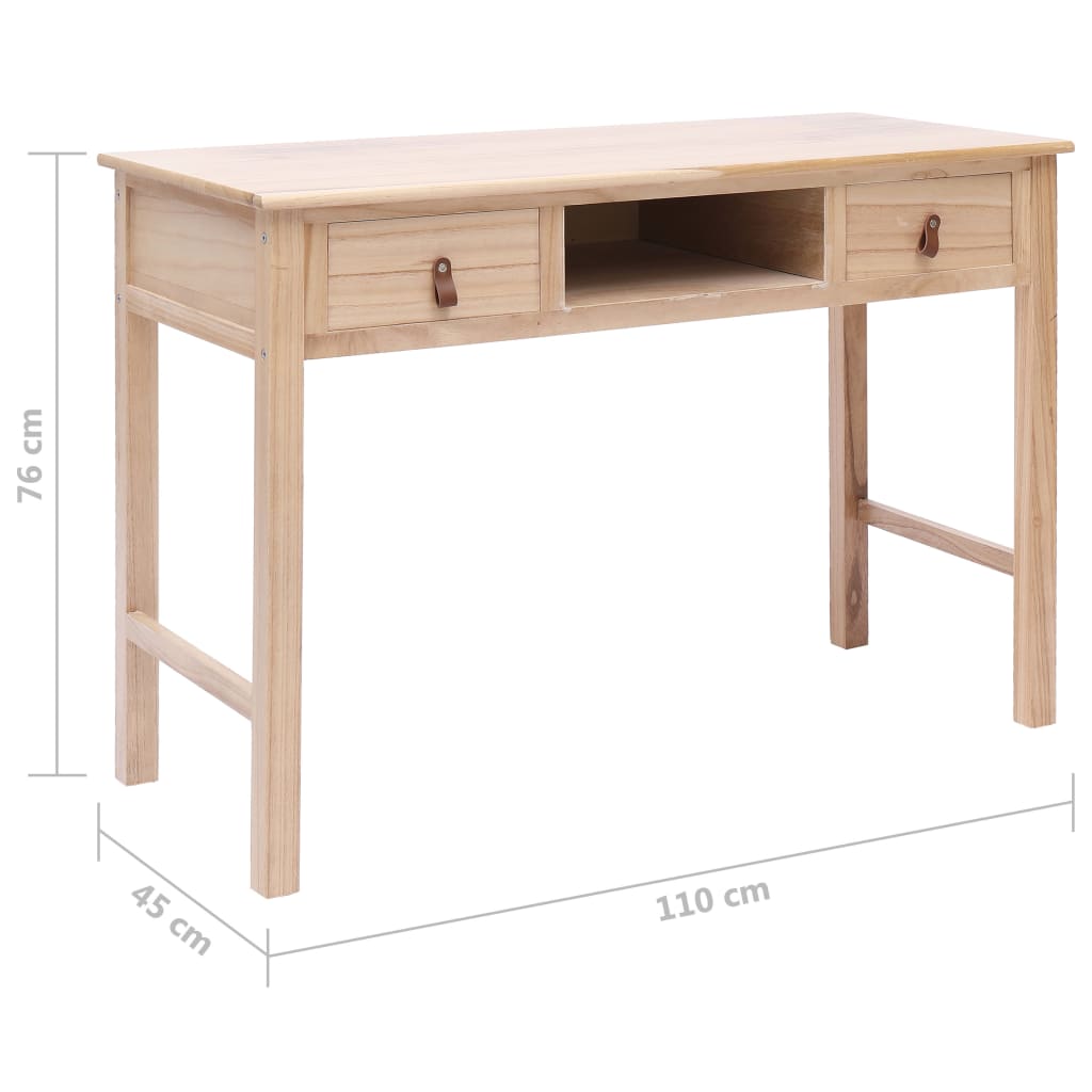 Pisaći stol prirodna boja 110 x 45 x 76 cm drveni
