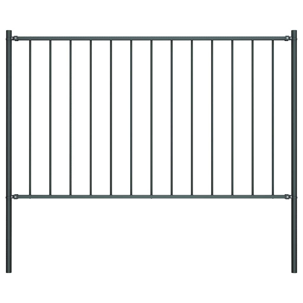 Ogradni panel Woerden sa stupovima čelik 1,7x1,25 m antracit boje
