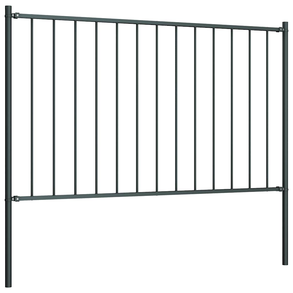 Ogradni panel Woerden sa stupovima čelik 1,7x1,25 m antracit boje