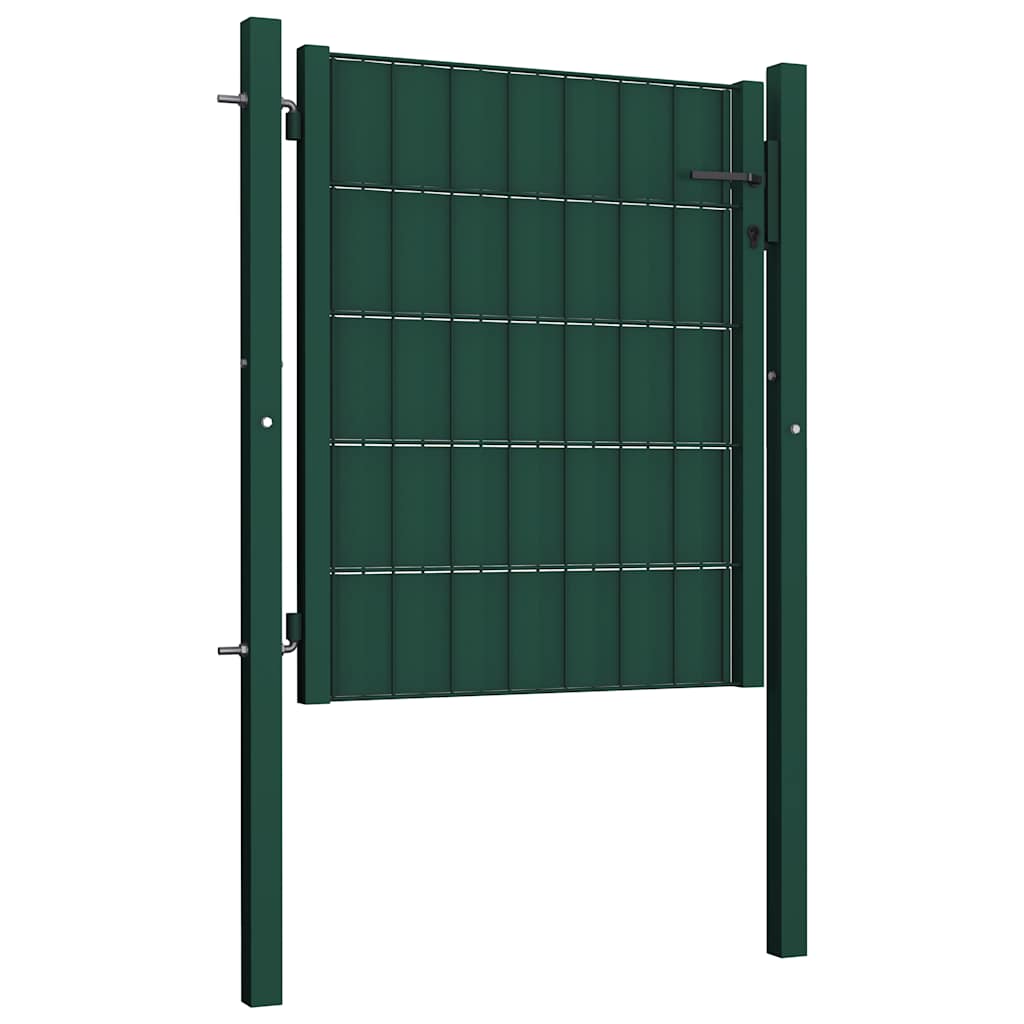 Vrata za ogradu PVC i čelik 100x81 cm Zelena