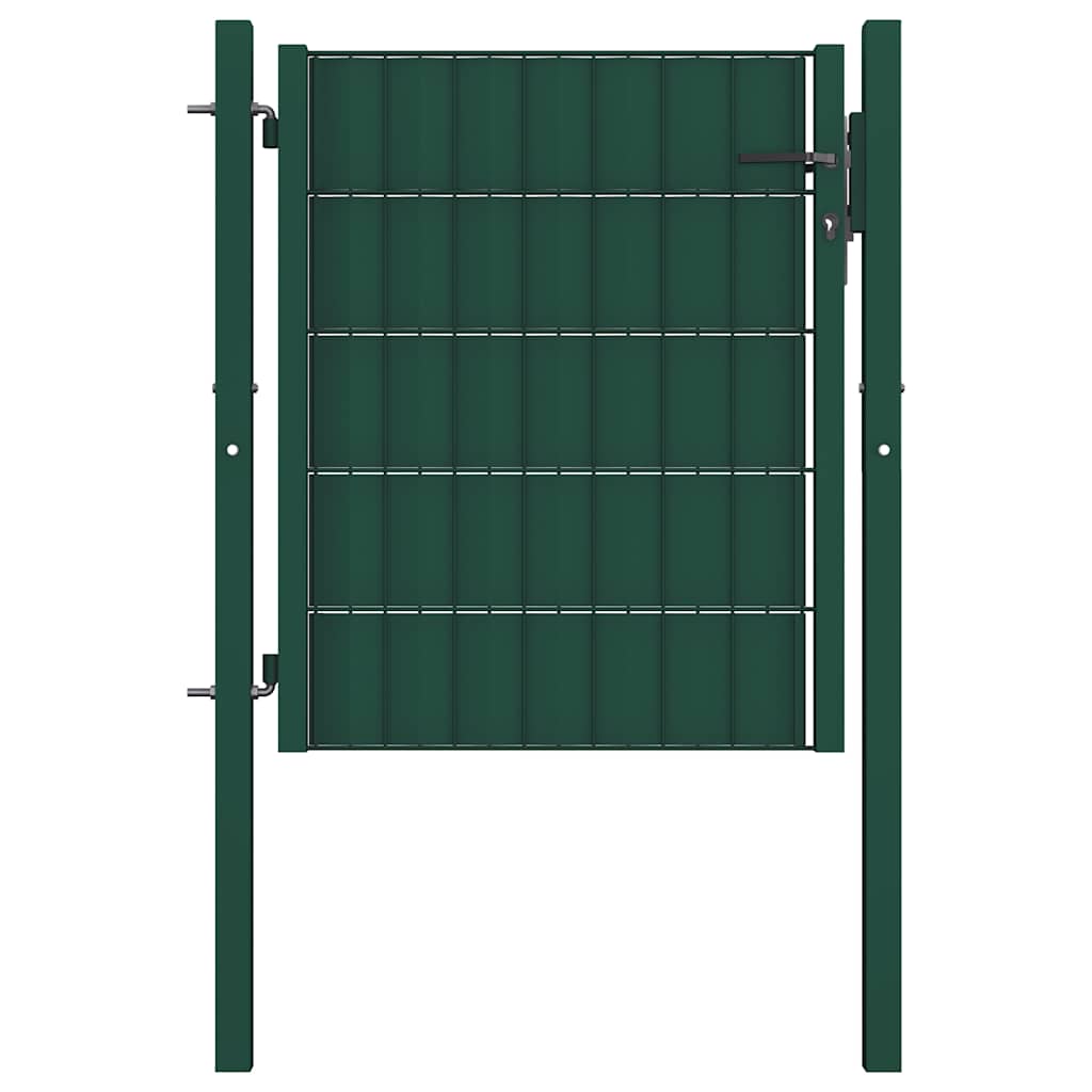 Vrata za ogradu PVC i čelik 100x100 cm Zelena
