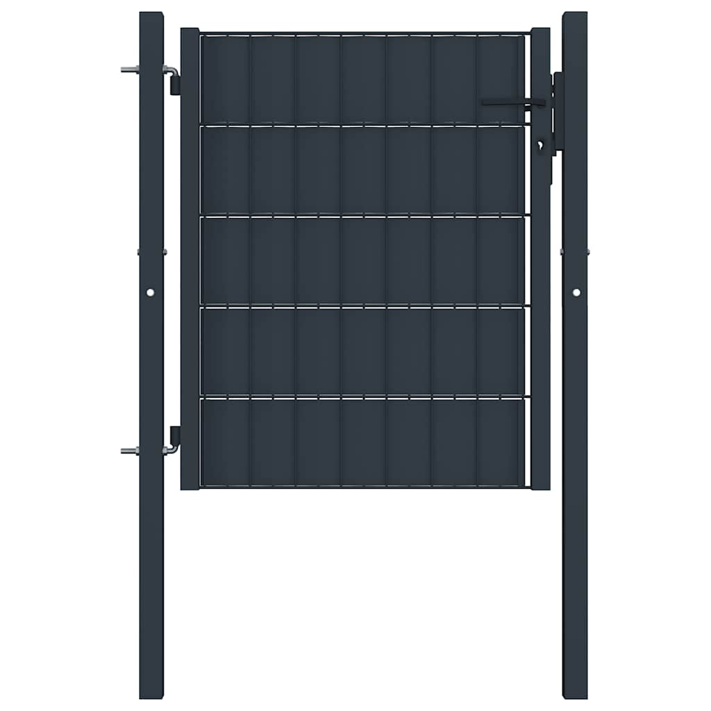 Vrata za ogradu PVC i čelik 100x100 cm Antracit
