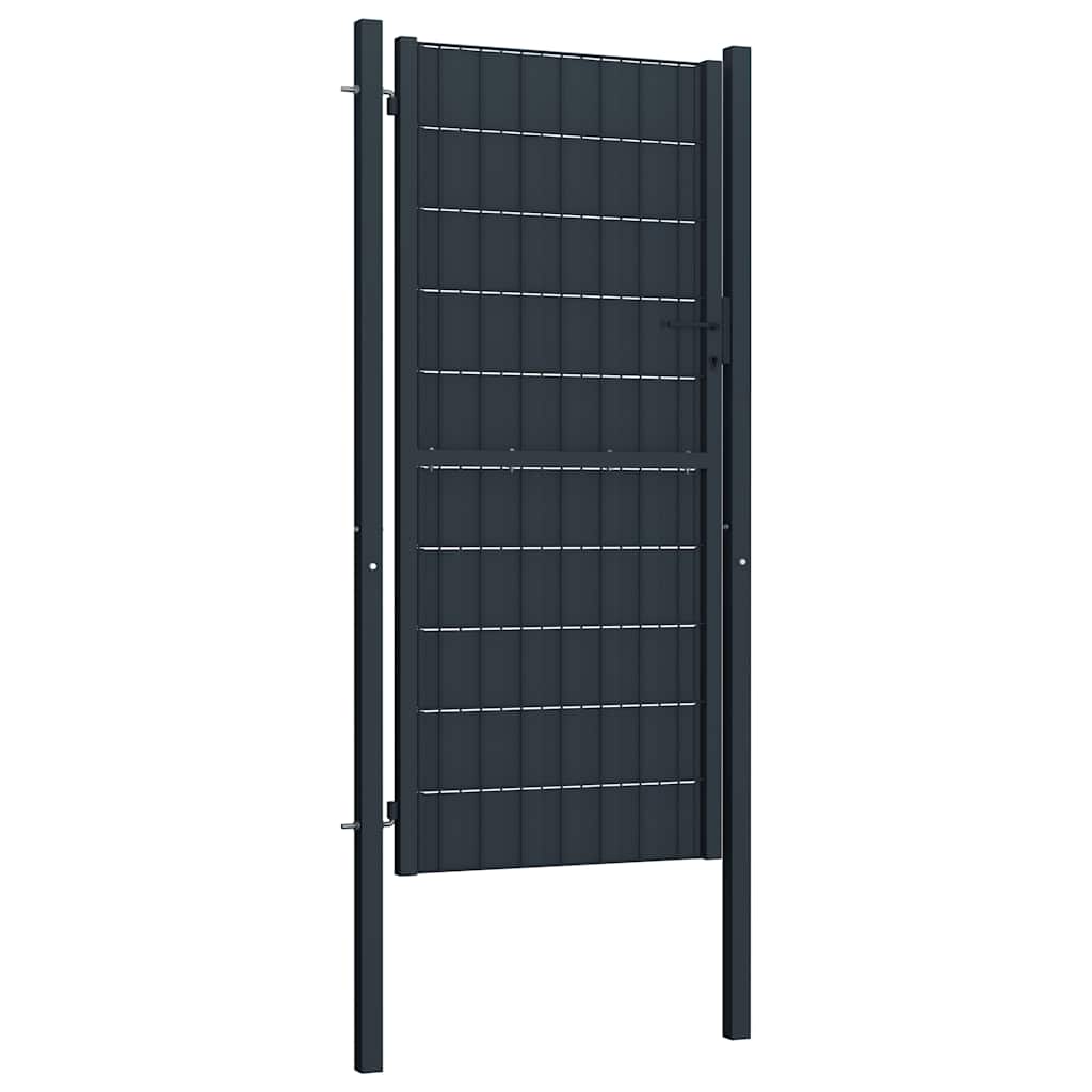 Vrata za ogradu PVC i čelik antracit boje 100x164 cm