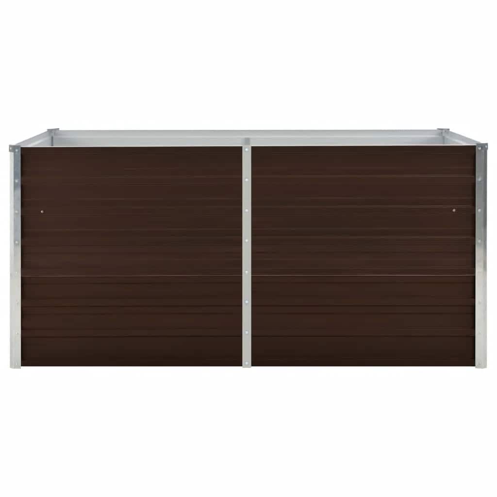 Povišena vrtna gredica smeđa 160 x 80 x 77 cm pocinčani čelik