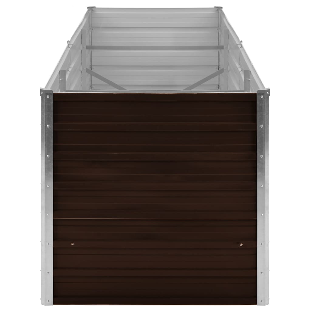 Povišena vrtna gredica smeđa 240 x 80 x 77 cm pocinčani čelik