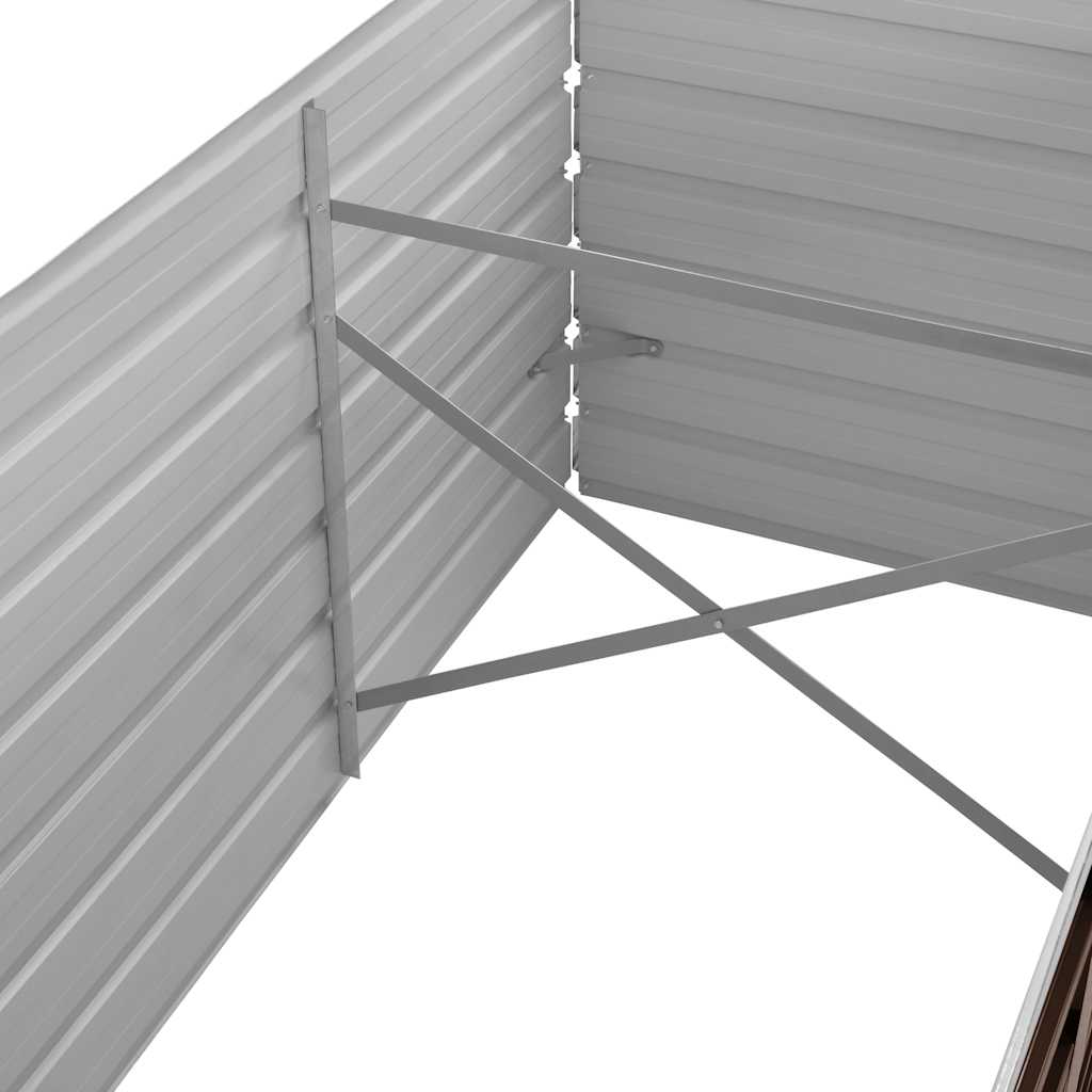 Povišena vrtna gredica smeđa 240 x 80 x 77 cm pocinčani čelik