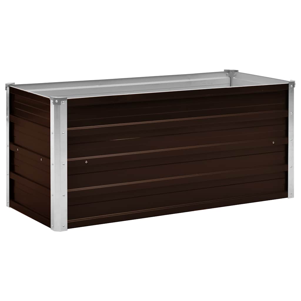 Povišena vrtna gredica smeđa 100 x 40 x 45 cm pocinčani čelik