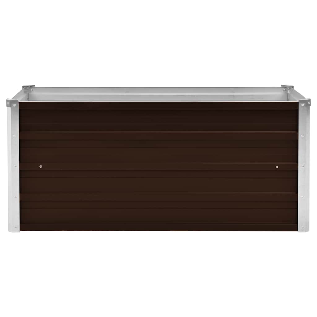 Povišena vrtna gredica smeđa 100 x 40 x 45 cm pocinčani čelik