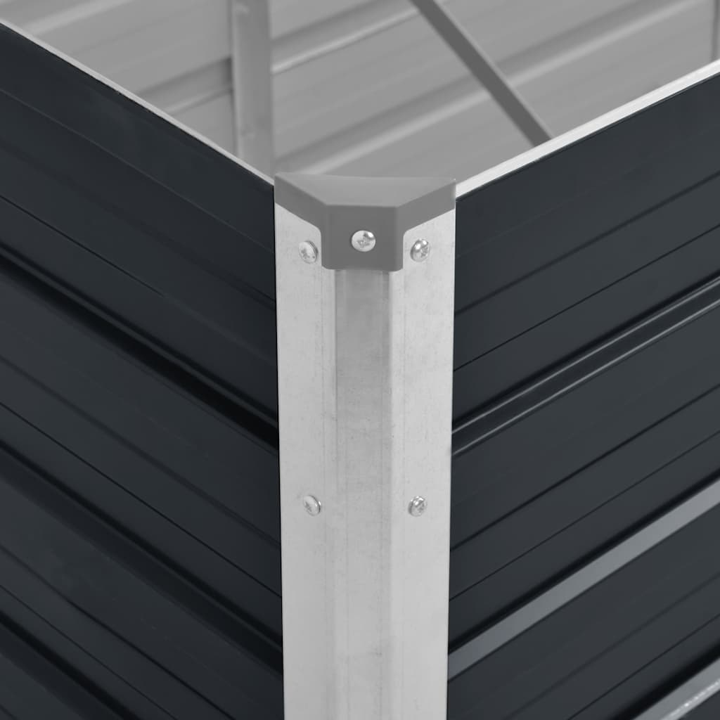 Povišena vrtna gredica antracit 320x80x77 cm pocinčani čelik