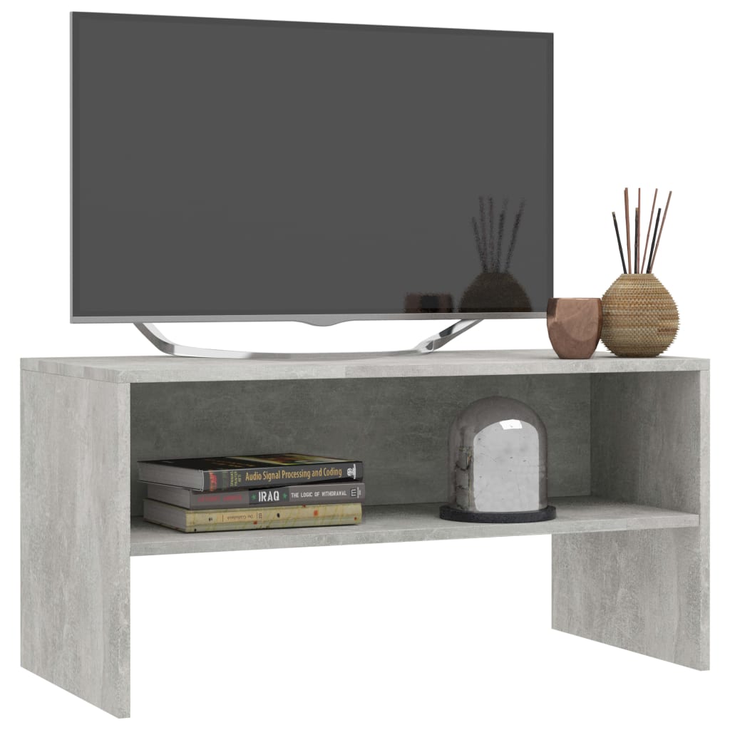 TV ormarić od iverice siva boja betona 80 x 40 x 40 cm