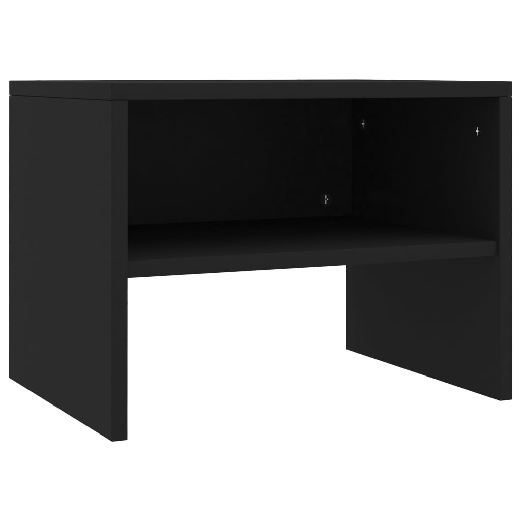 Noćni ormarići 2 kom crni 40 x 30 x 30 cm konstruirano drvo