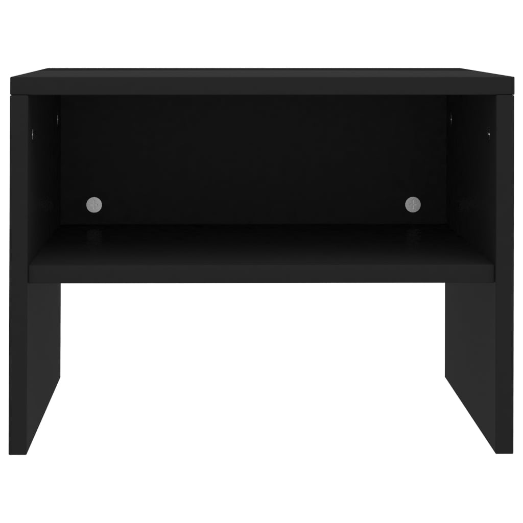 Noćni ormarići 2 kom crni 40 x 30 x 30 cm konstruirano drvo