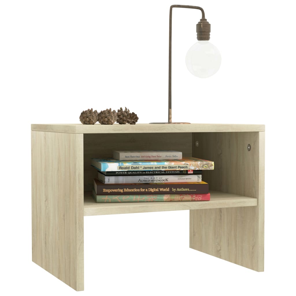 Noćni ormarići 2 kom boja hrasta 40x30x30 cm konstruirano drvo
