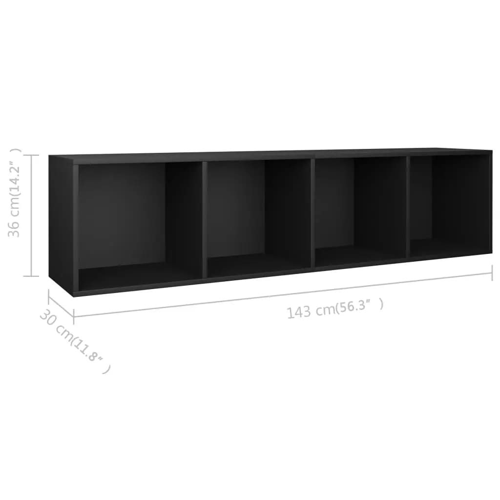 Ormarić za knjige/TV crni 36 x 30 x 143 cm konstruirano drvo