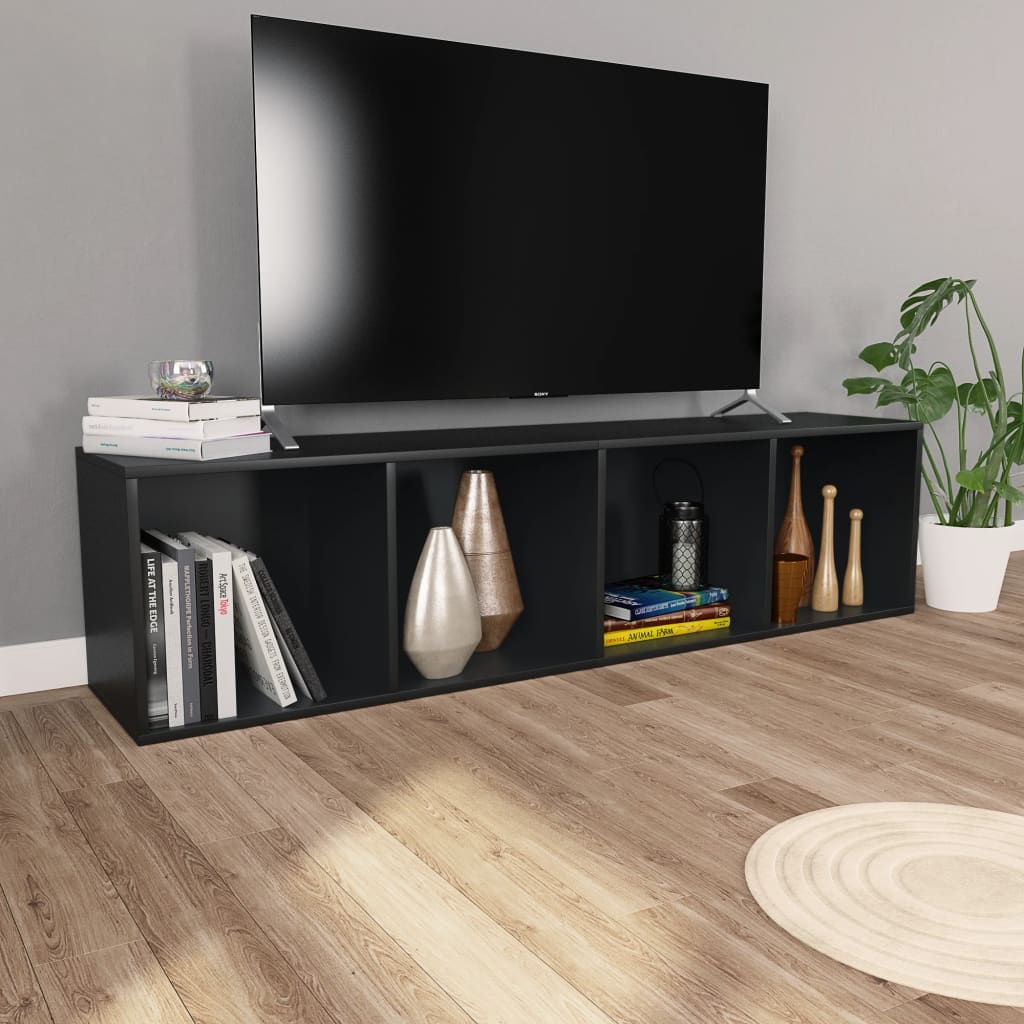 Ormarić za knjige/TV crni 36 x 30 x 143 cm konstruirano drvo