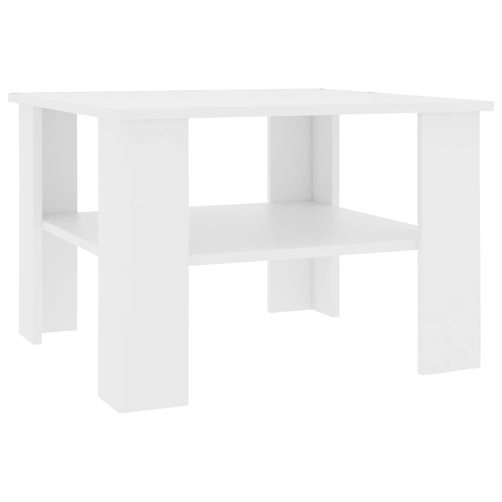 Stolić za kavu bijeli 60 x 60 x 42 cm od konstruiranog drva