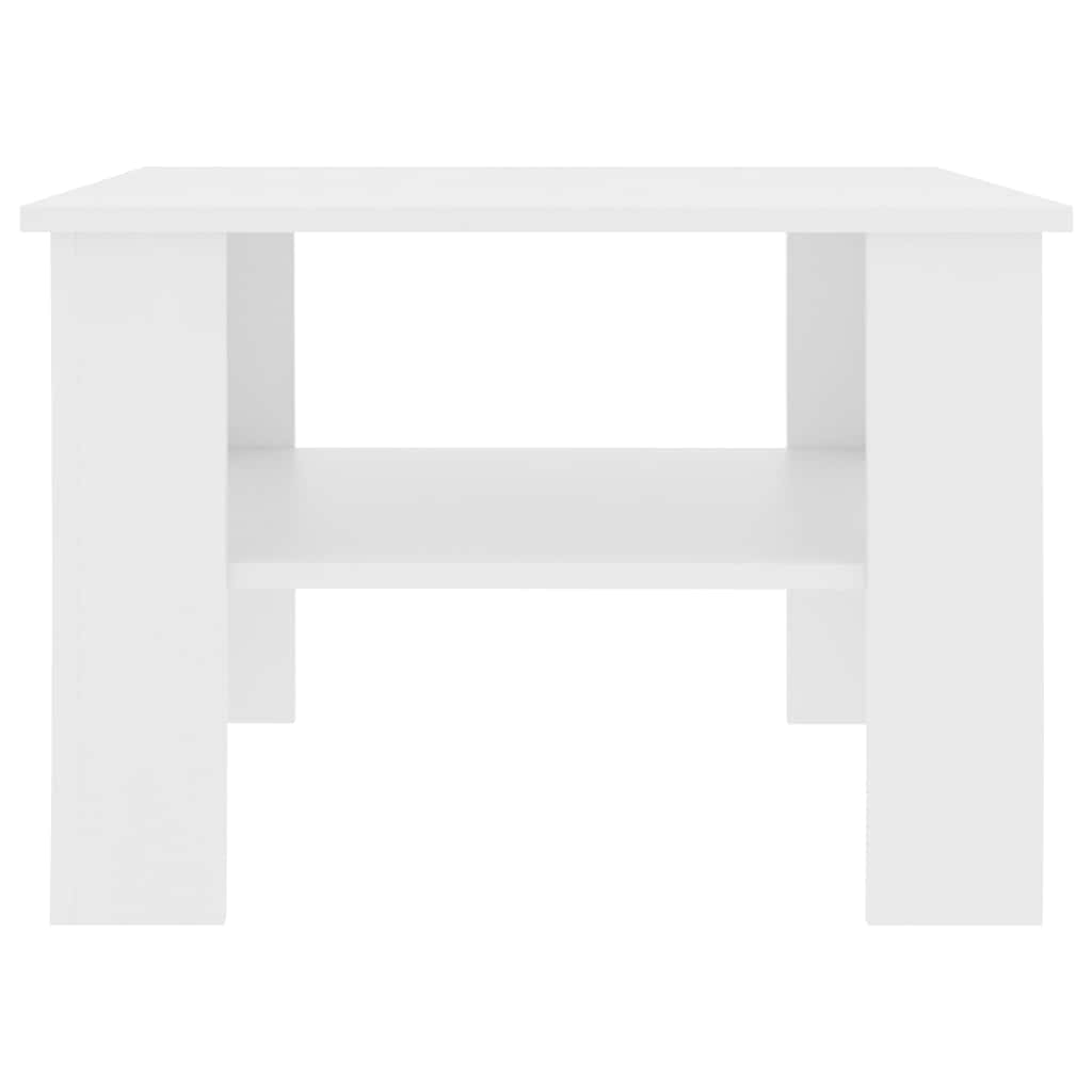 Stolić za kavu bijeli 60 x 60 x 42 cm od konstruiranog drva