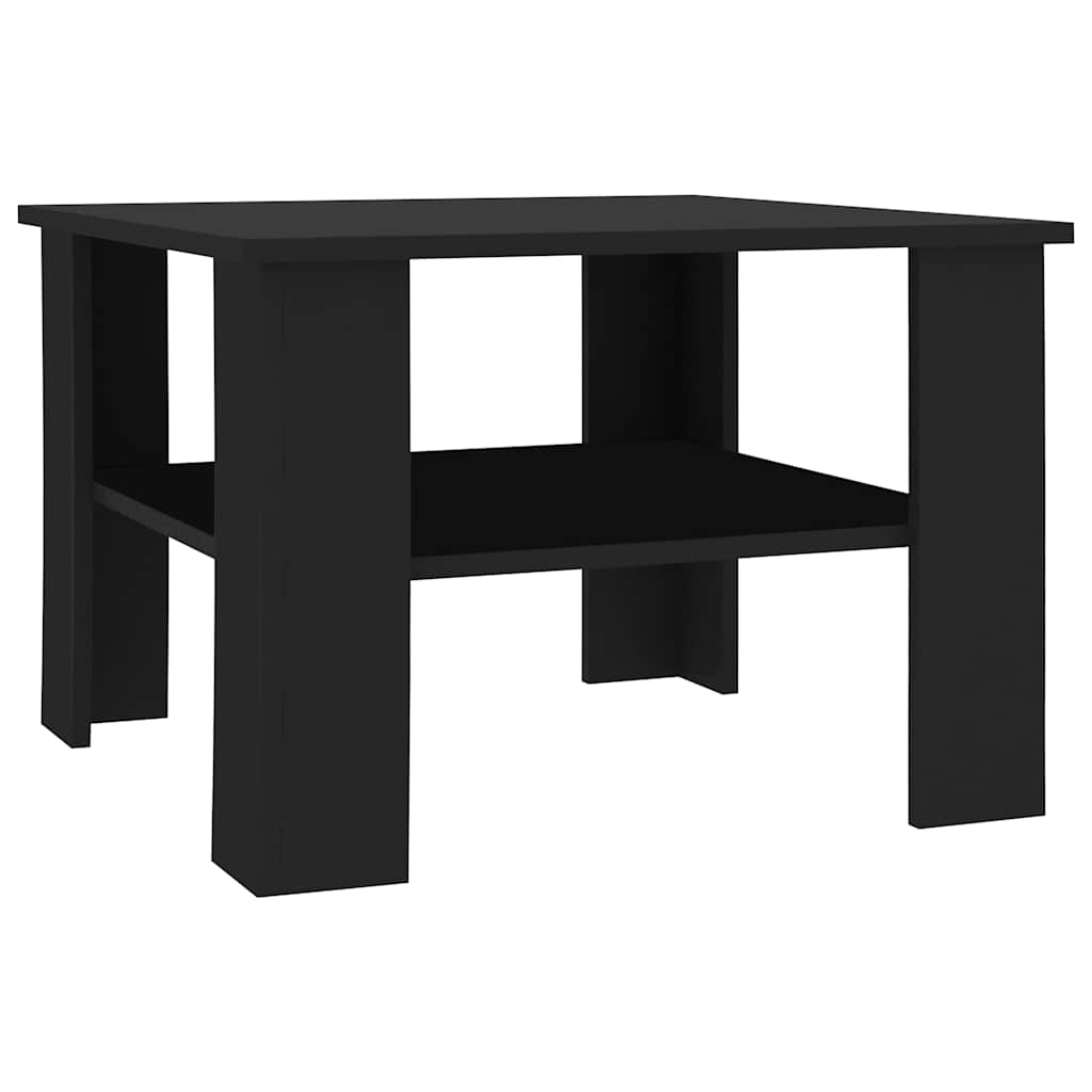 Stolić za kavu crni 60 x 60 x 42 cm od konstruiranog drva