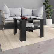 Stolić za kavu crni 60 x 60 x 42 cm od konstruiranog drva